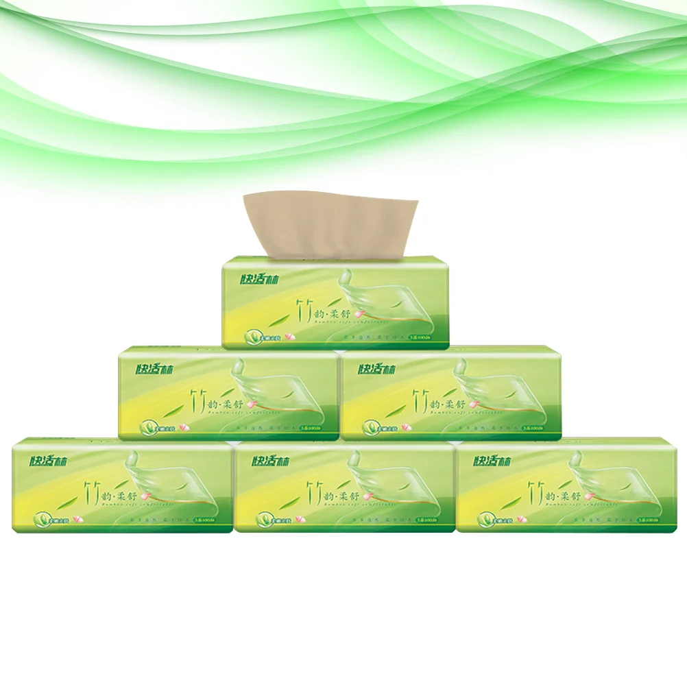 

Natural Pulp Set for 10, 3 Ply Tissue Cube- Strong, and Silky, 100 Toilet paper Towel