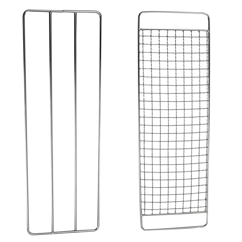 

Stainless Steel Barbecue Grill Pot Rack BBQ Net Mesh Rack Outdoor Camping Equipment Hiking Fishing Cookware