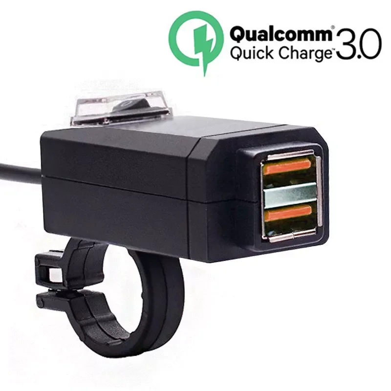 

Зарядное устройство на руль мотоцикла, с 2 USB-портами