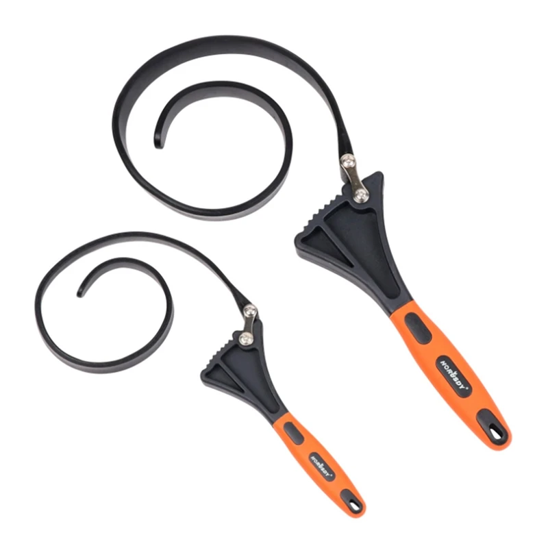 

HORUSDY 2-Piece Oil Filter Wrench Set, 4 Inch And 6 Inch Rubber Strap Wrench Set Use For Pipe, Oil Filter, Shower Heads