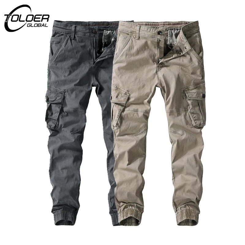 Men 2022 Spring Autumn Jogging Pant Casual Tactical Trousers Cotton Soft Comfortable Loose Sweatpants Male Tactical Zipper Pants