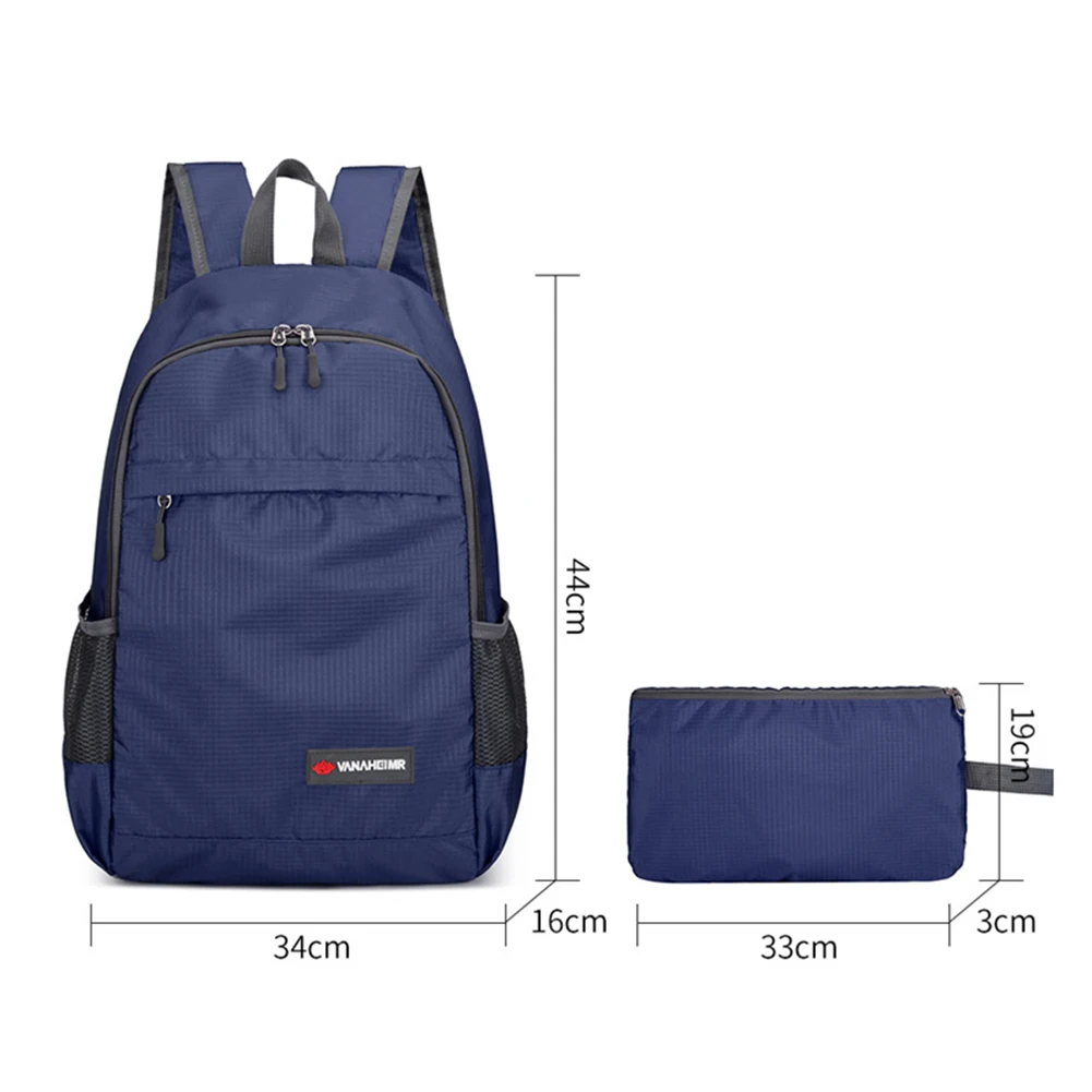 Oxford Camping Backpack Portable Foldable Waterproof Backpack Folding Bag Ultralight Outdoor Pack for Women Men Travel Hiking