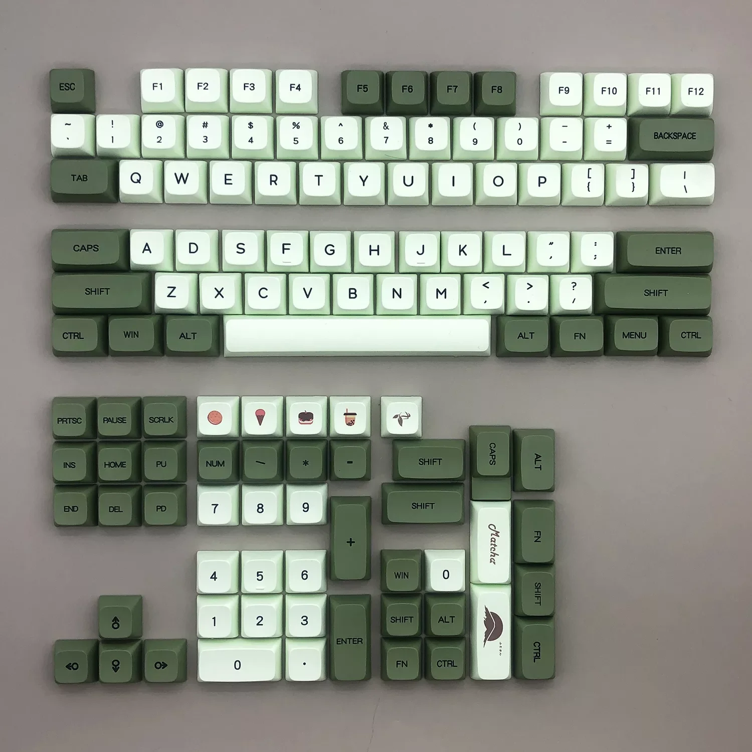 

PBT Keycap XDA Profile Personalized Matcha English Russian Key cap For Gaming Mechanical Keyboard for Cherry MX Switch