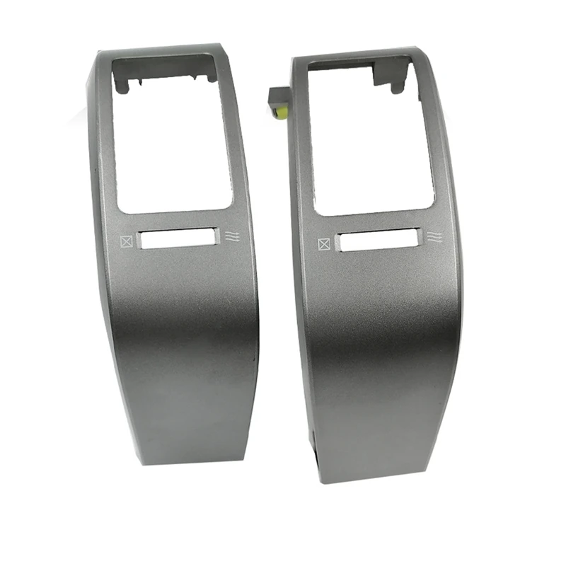 

1Pair A/C Dashboard Air Outlet Trim Frame Chrome Vents Panel Decorative Cover Silver-Gray For Toyota Prius 2004-2009