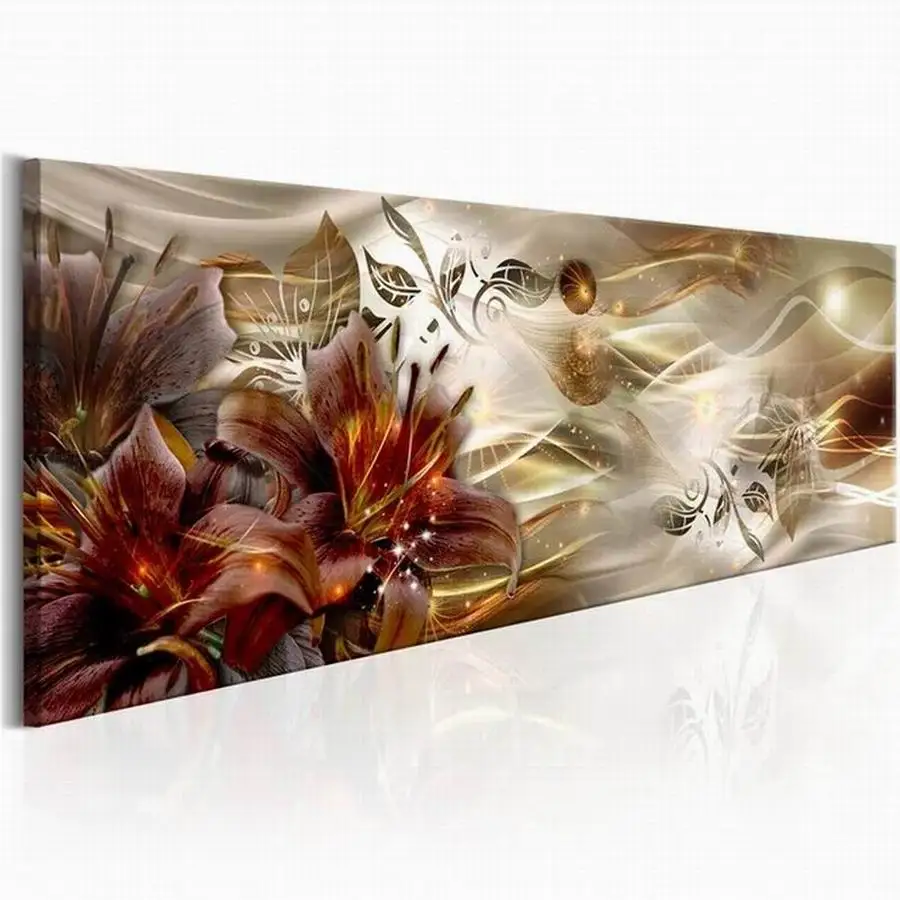 

Алмазная живопись с цветами лилии, абстрактная картина большого размера, пейзаж «сделай сам», полная мозаика, искусственная вышивка, Настенный декор AA4823
