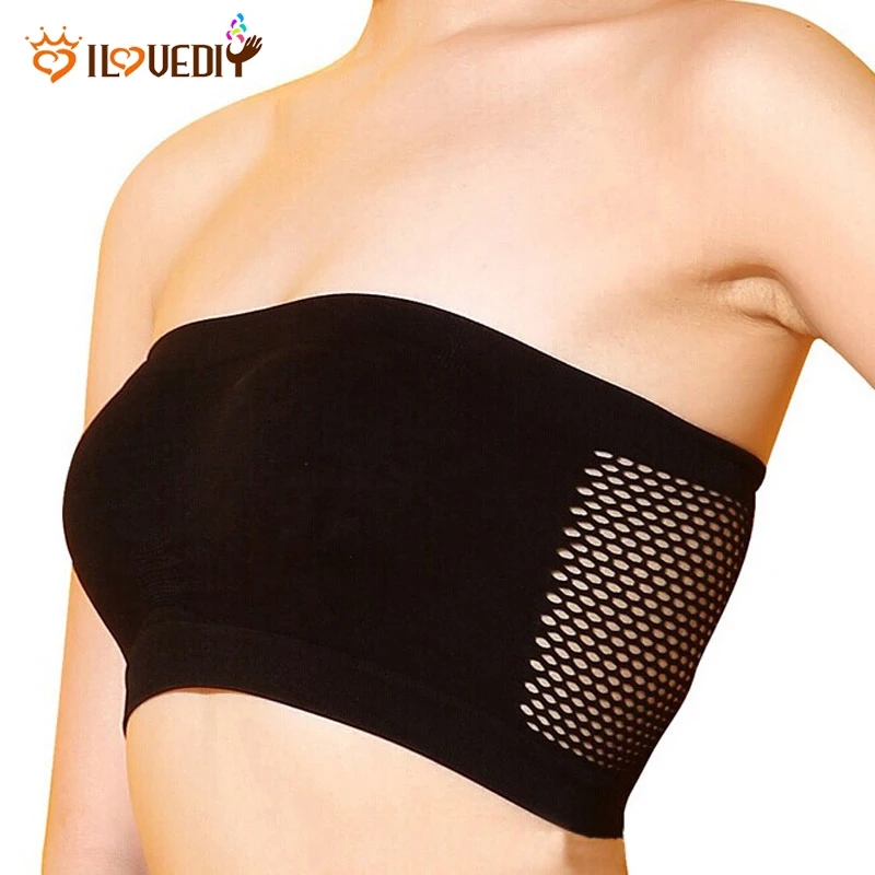 

Breathable Strapless Cropped Tube Top Bra Bandeau Underwear
