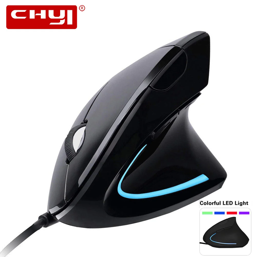 

Wired Right Hand Vertical Mouse RGB 3200DPI Left Hand Mice USB Optical LED Ergonomic Gaming Mouse For Laptop PC Computer Office