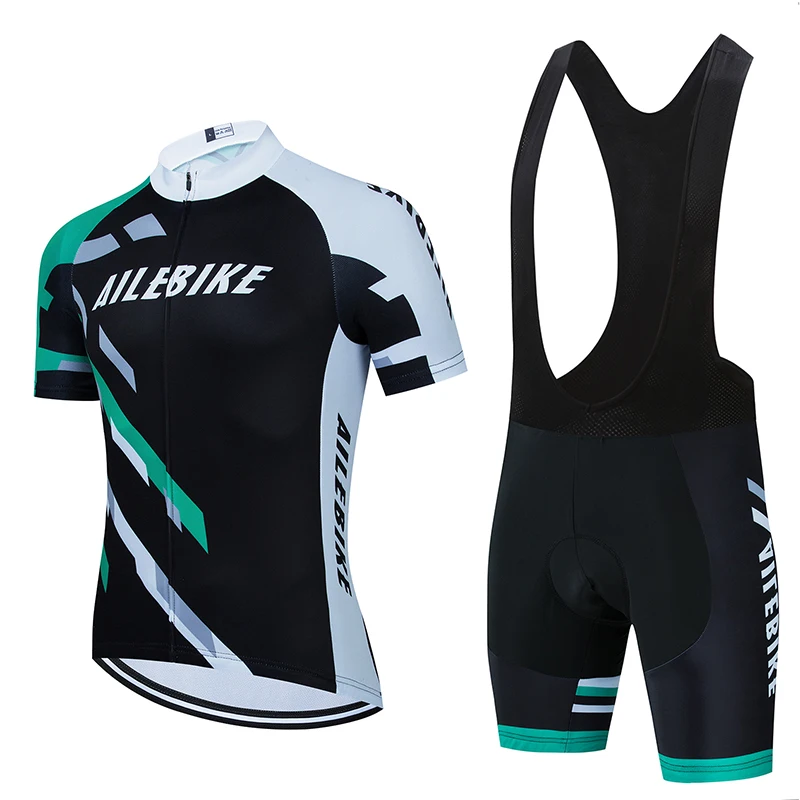 

AILEBIKE summer new team version short-sleeved cycling suit men's mountain bike sportswear road cycling shorts