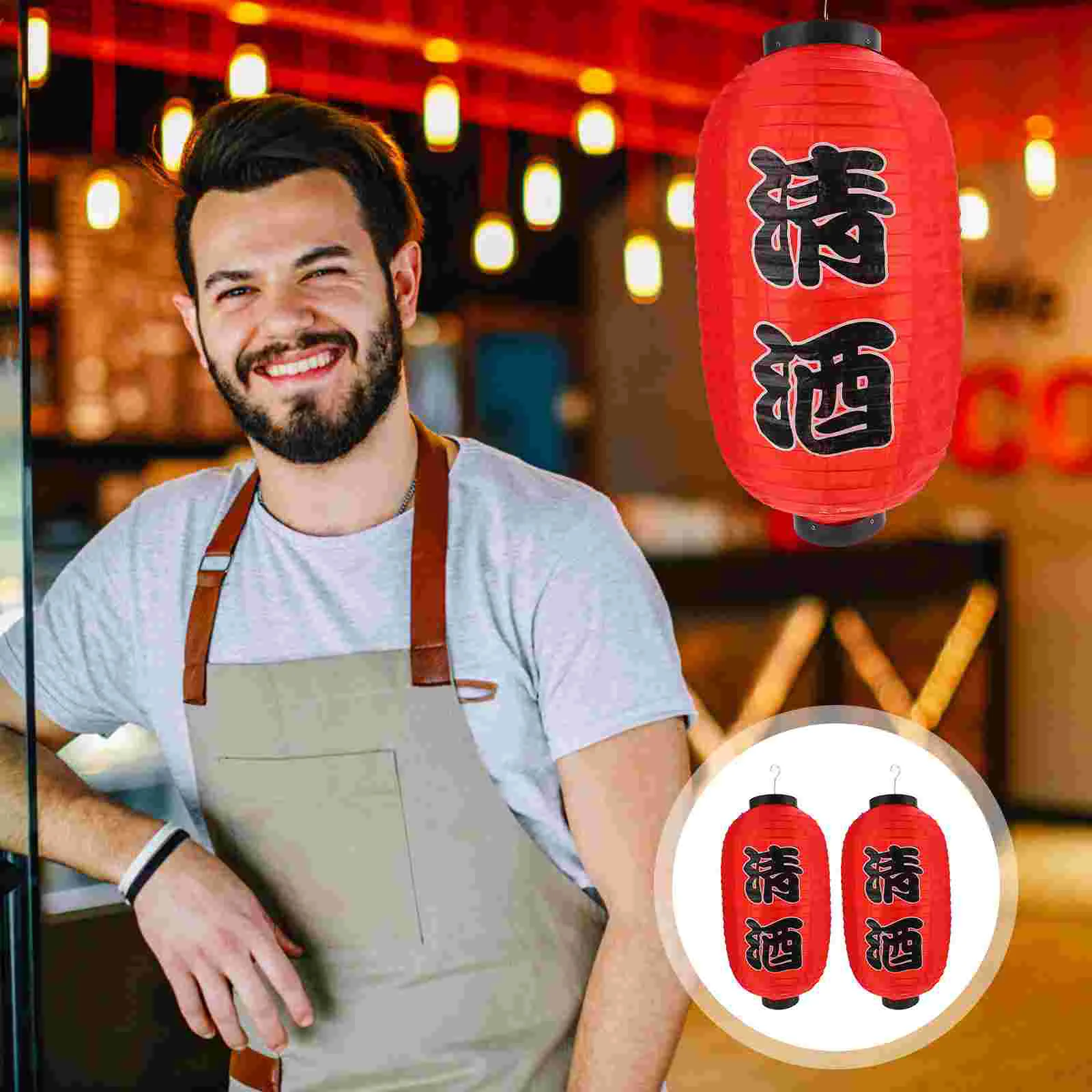 

2 Pcs Japanese Hanging Lanterns Restaurant Lantern Decors Waterproof Lanterns