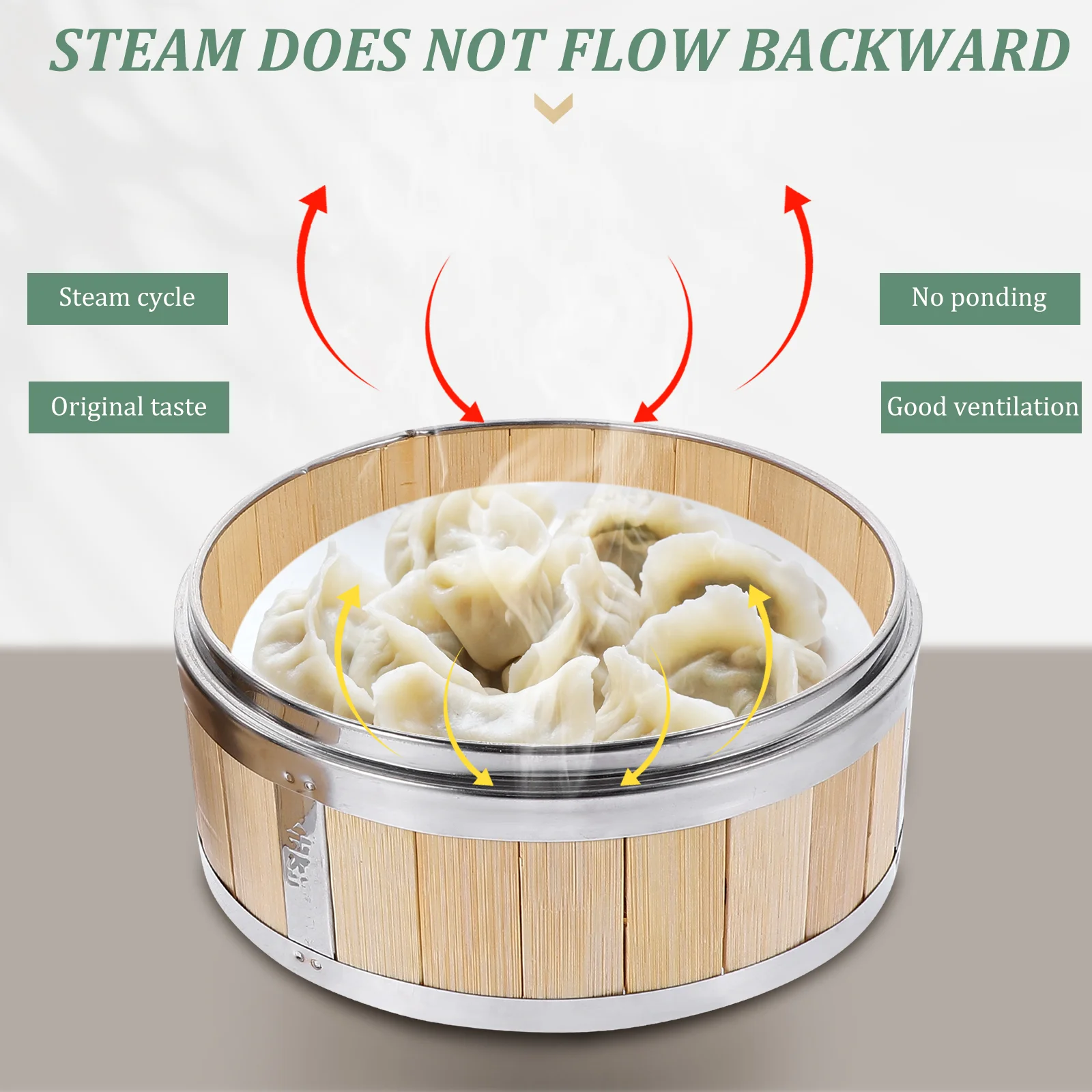 Длинная пароварка Bao корзины для азиатской кухни приготовления пищи бамбуковая