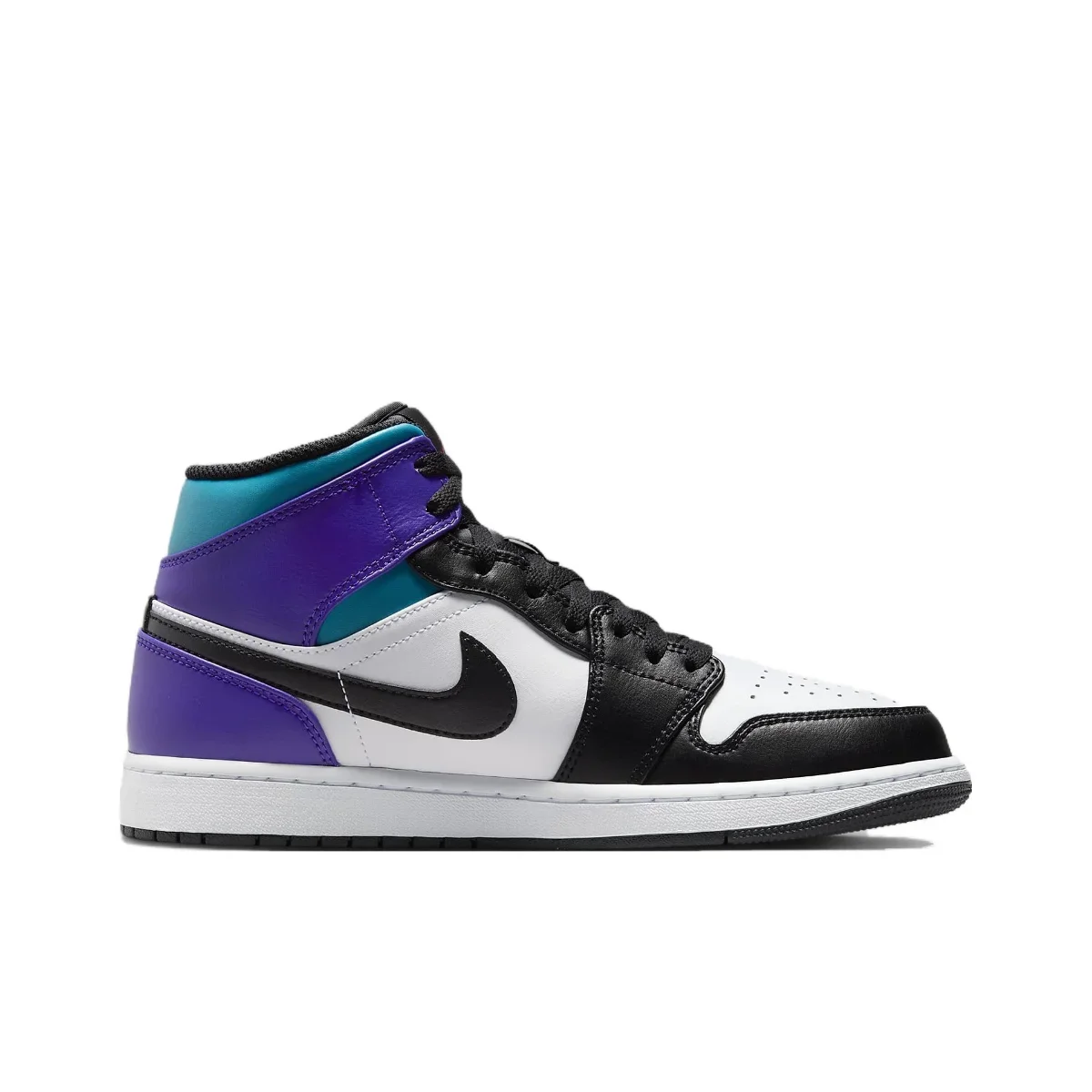 New Arrival Nike Air Jordan 1 Retro Mid &quotLight Smoke Grey&quot For Men's and Women's Classic Basketball Sneakers Shoes