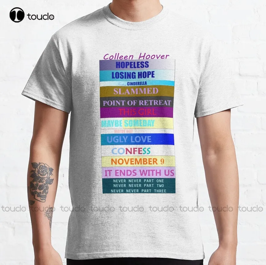 

Классическая мужская футболка Colleen Hoover Spines, розовая Модная креативная забавная футболка для отдыха в стиле Харадзюку, рождественский подар...