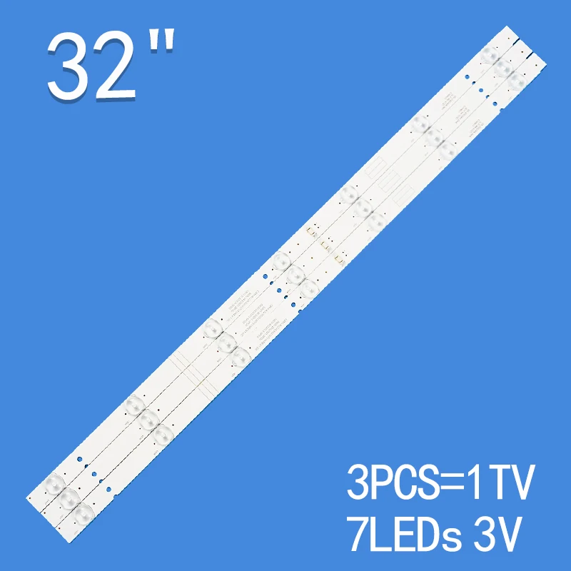 

new 3pcs*7LEDs For 32" TV TF-LED32S27T2 5800-W32001-3P00 5800-W32001-0P00 Ver00.00 RDL320HY