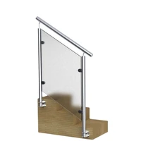 stainless steel stair handrail column deck tempered glass railing post