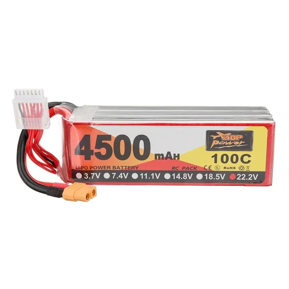 ZOP Power 22 2 В 4500 мАч 100C 6S LiPo аккумулятор XT60 разъем для радиоуправляемого дрона