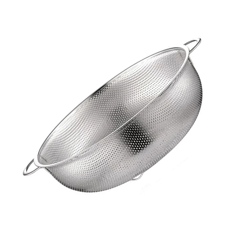 

Strainer Basket Colander Bowl Kitchen Mesh Fruit Washing Vegetable Stainless Metal Rice Drain Steel Fine Basin Pasta
