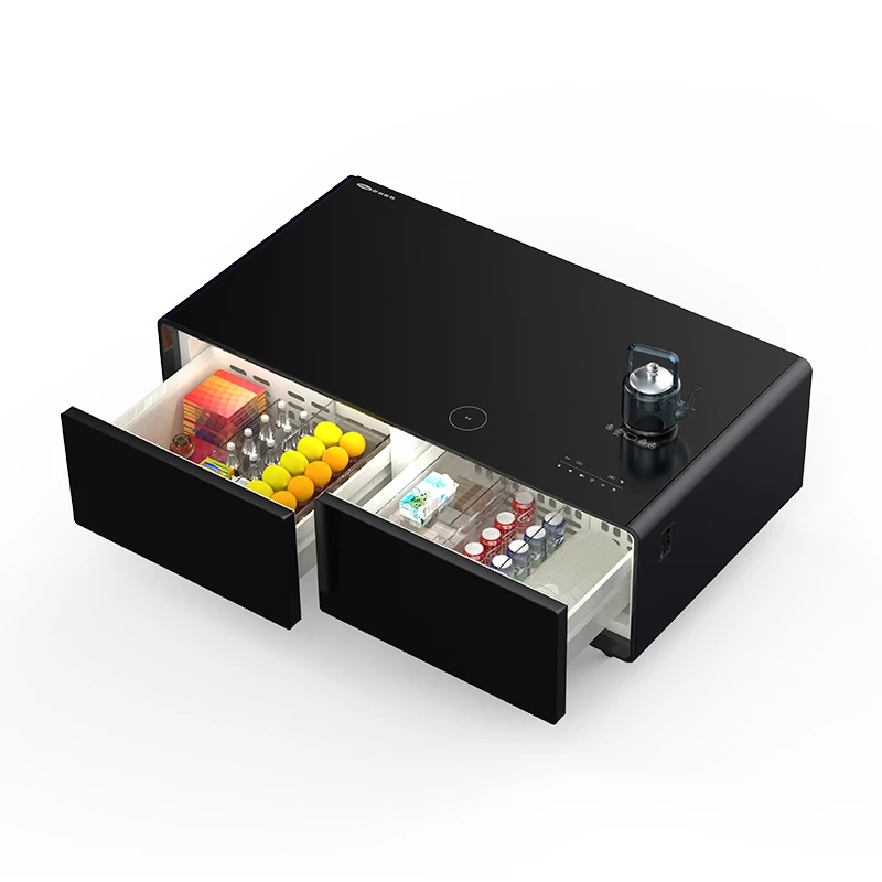 

Музыкальный умный винный столик на холодильник с беспроводной зарядкой и сенсорным управлением стеклянный журнальный столик