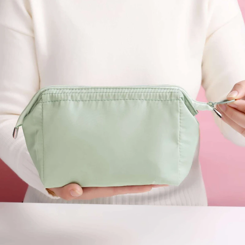 

New Morandi Color Waterproof Cosmetic Bag Travel Portable Makeup Toilet Bag Multifunctional Storage Bag Make Up Bag