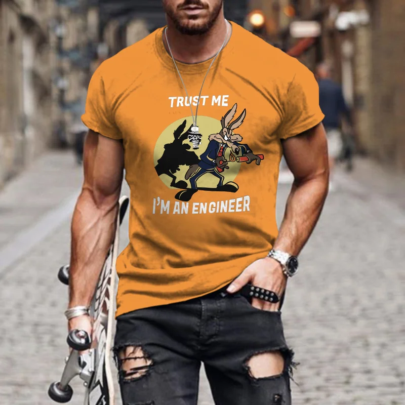 

Trust Me I Am An Engineer Men Tshirt 3d Printed Summer O -Neck Daily Casual Funny Oversized T Shirt Casual Short Sleeves