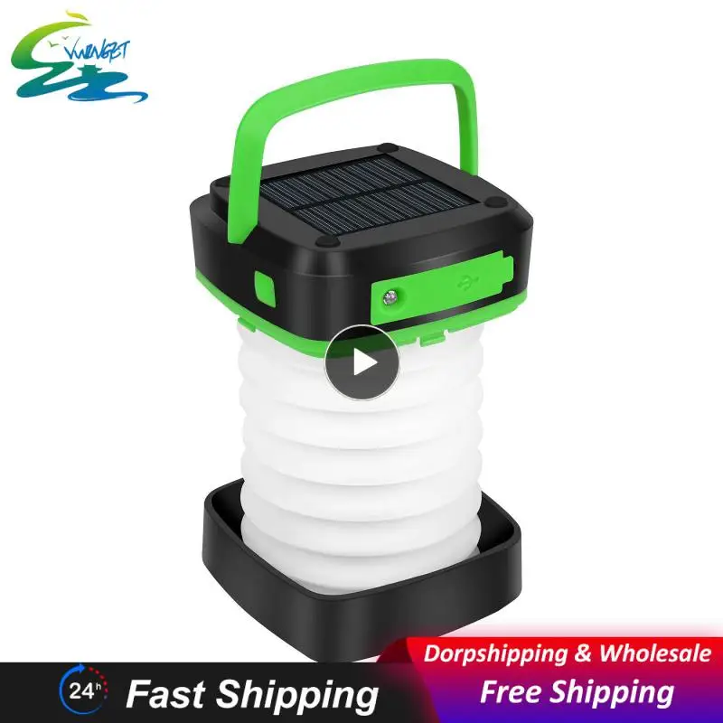 

Portable Atmosphere Lamp Abs Camping Lantern Emergency Night Market Light Solar Emergency Charging Treasure Travel Lanterns