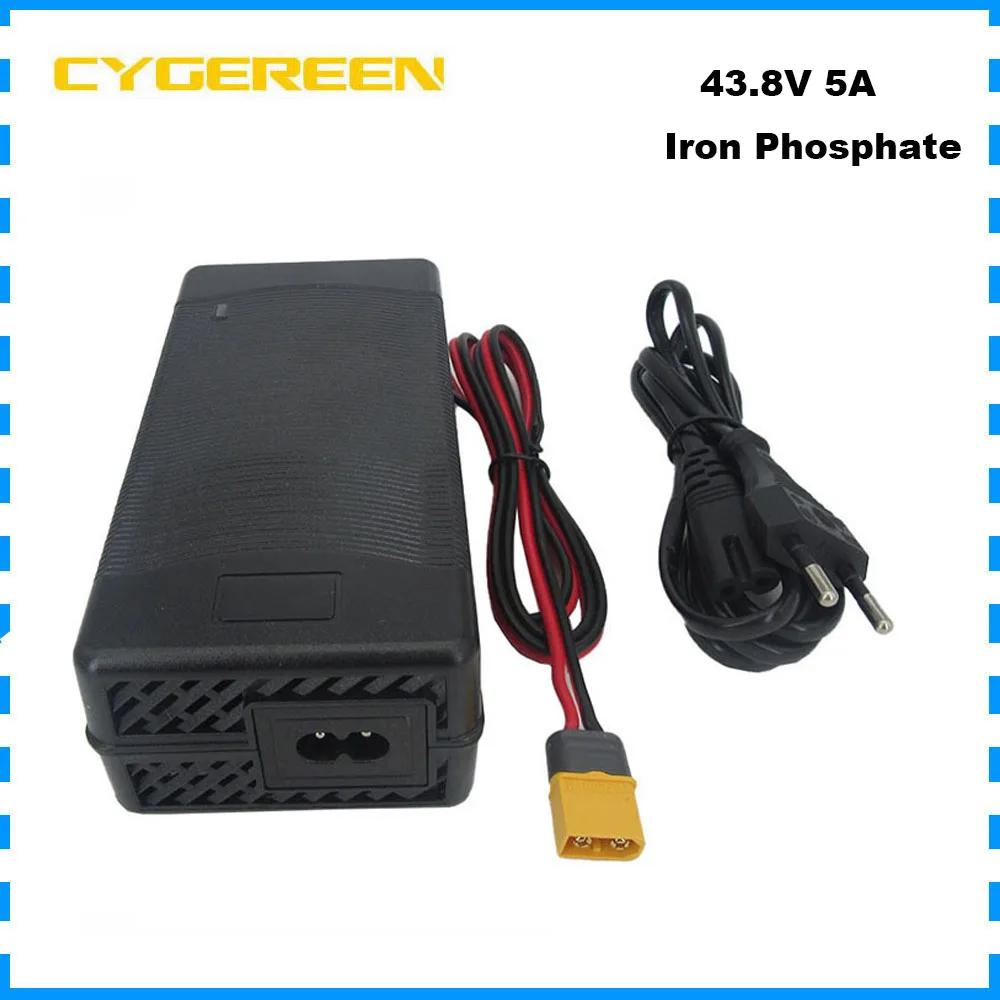 

36V 5A Electric Scooter Lifepo4 Charger 43.8V 12S 20AH 30AH E-Bike Bicycle Iron Phosphate LFP Battery Fast Charger XT60