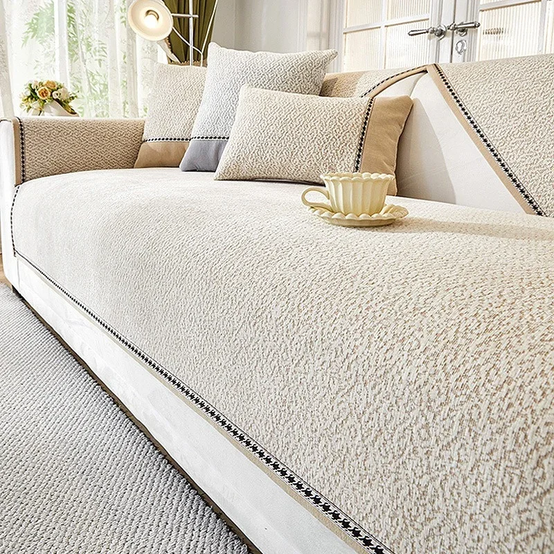 Новый скандинавский чехол для дивана из синели гостиной однотонная подушка