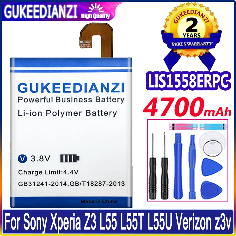 

Replacement For Sony Battery LIS1558ERPC For SONY Xperia Z3 L55T L55U D6653 D6633 D6603 Authentic Phone Battery 4700mAh Bateria