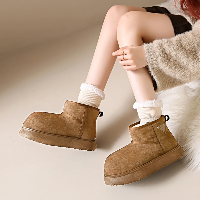 2024 New Simple and Fashionable Snow Boots Dwen Small Milk Bag Warm Thick Bottom Big Head Available in Multiple Color