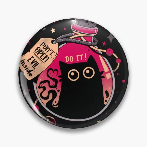 Мягкая булавка-булавка с изображением злого черного кота, Ювелирное Украшение в бутылке, Женская Брошь в виде мультяшного знака для влюбленных, забавная Креативная одежда