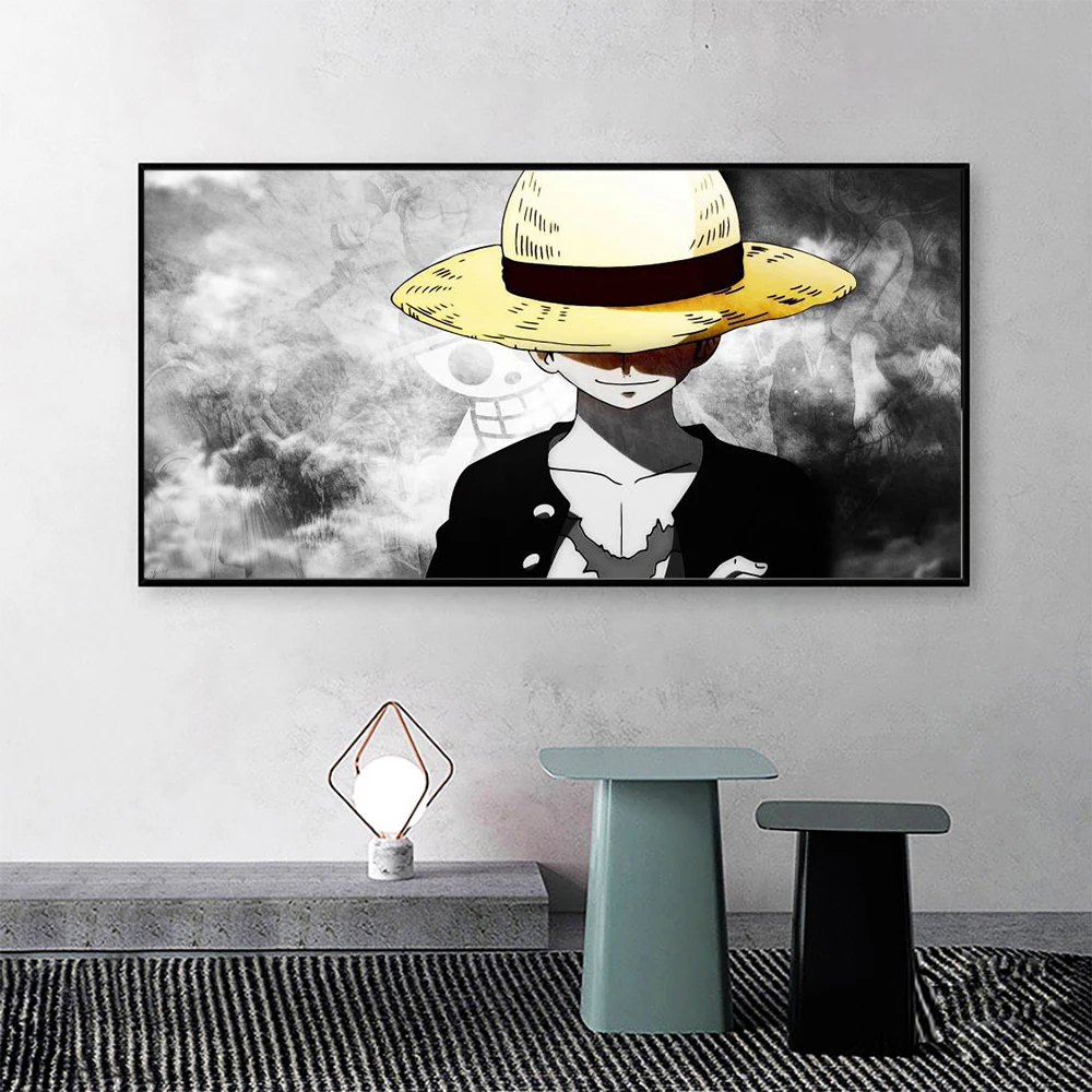 

One Piece Canvas Painting Poster Living Room Bedroom Luffy Anime Character Boy Decorative Wall Art Home Decor