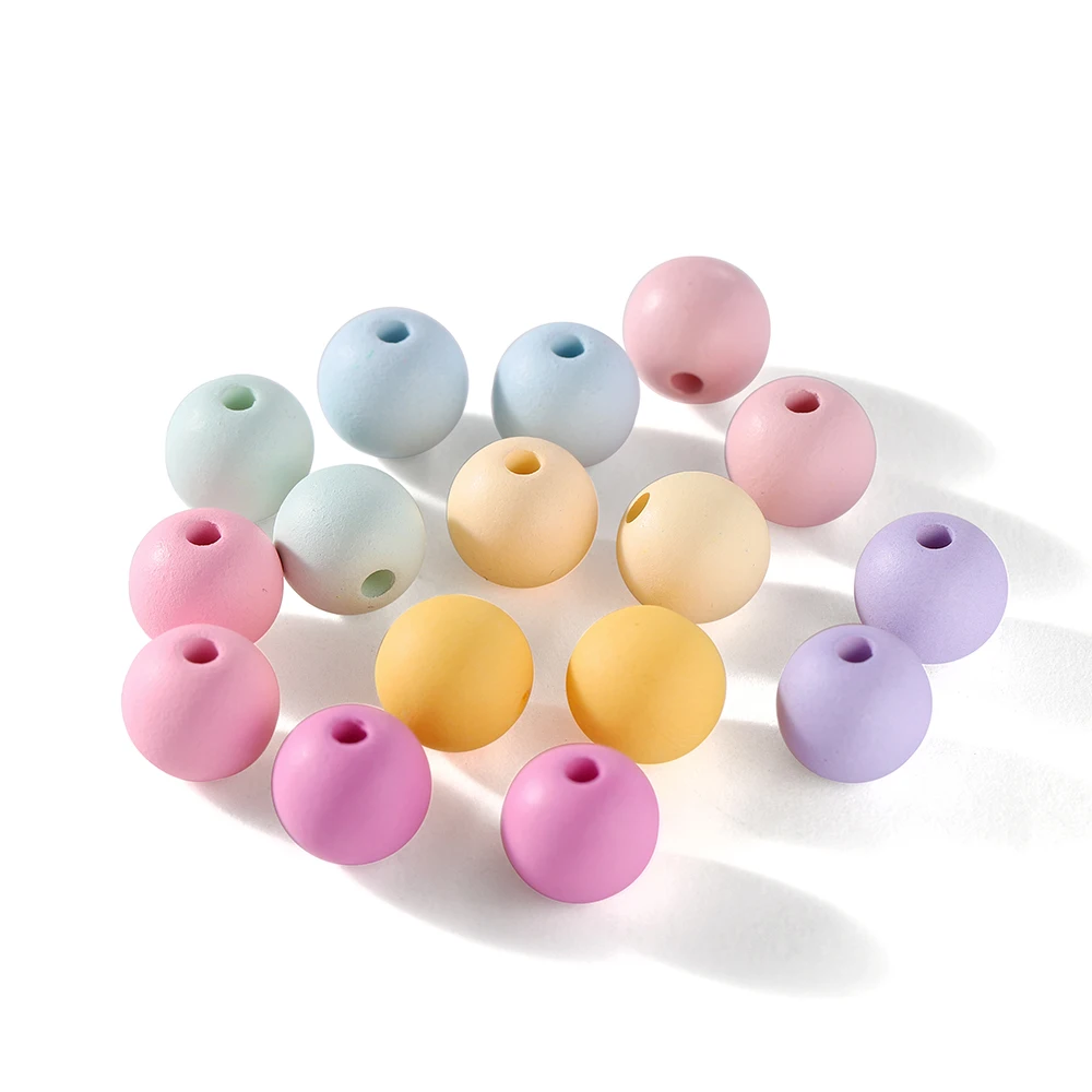 

30/50/100Pcs 6/8/10mm Matte Colorful Acrylic Round Frosted Bead Spacer Bead for DIY Bracelet Necklace Jewelry Making Accessories