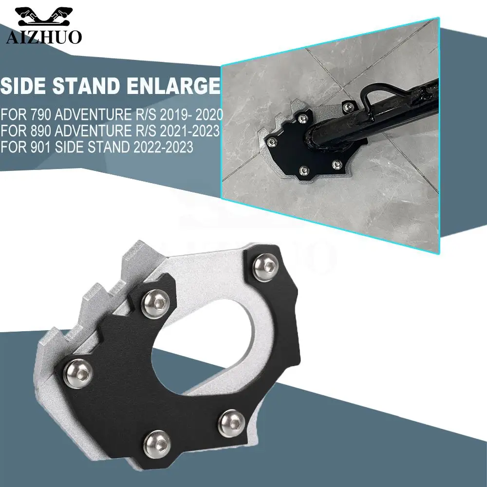 

Foot Side Stand Plate Extension For 790 890 Adventure R S 2019-2023 2022 2021 790ADV 890ADV Motorcycle Kickstand Enlarge Support