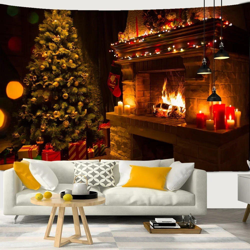 Украшение дома Рождественское украшение стены Снег Рождественская елка