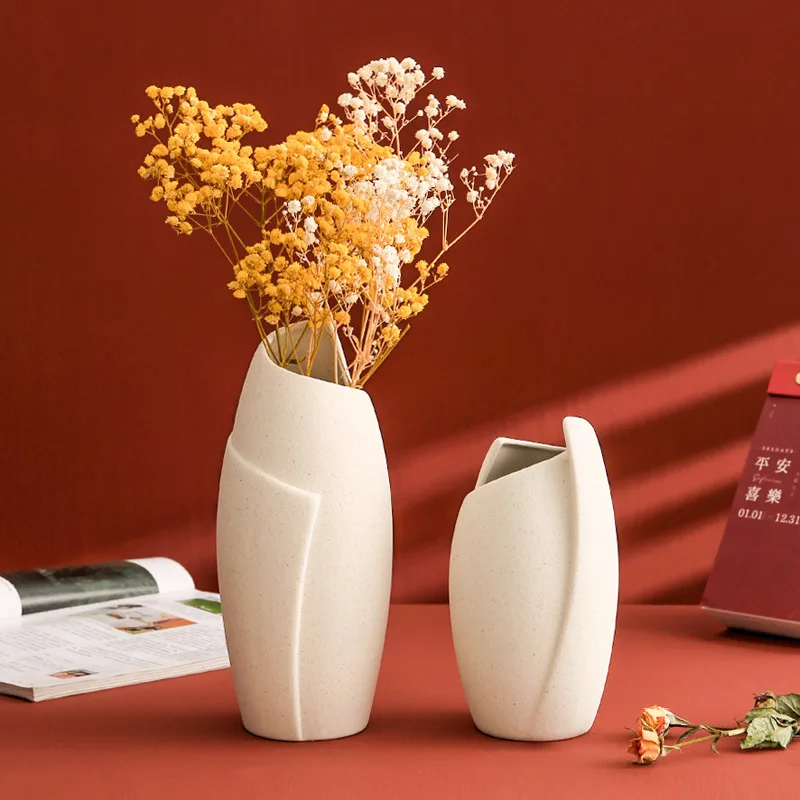 

Ceramic Modern Vases Dining Table Decorations Wedding Decor Nordic Home Living Room Art Flower Arrangement Pot Simplicity Basket
