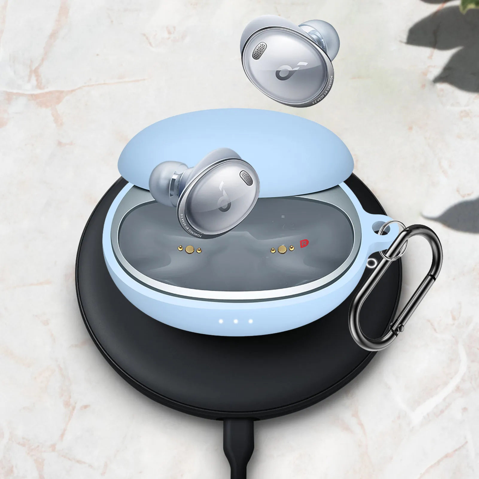 Силиконовый защитный чехол противоударный для гарнитуры Anker Soundcore Liberty 3Pro