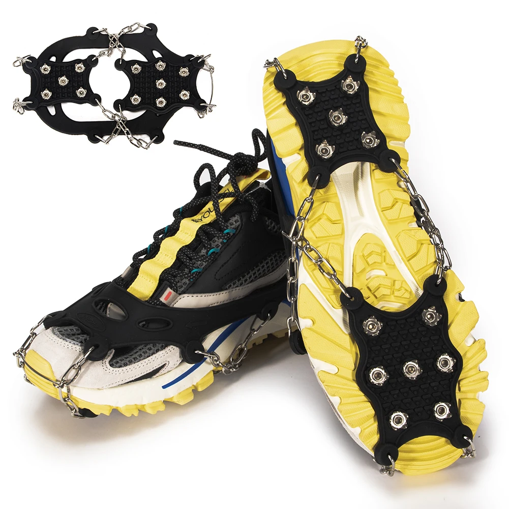 

1 Pair 12 Teeth Ice Claws Outdoor Non-Slip Climbing Hiking Snow Ice Gripper Spike for Shoes Crampons Boots Climbing Equipment