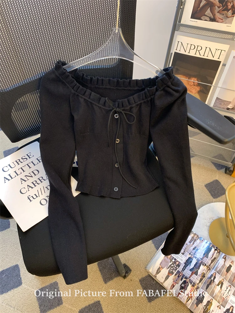 Осенне-зимние женские облегающие пуловеры свитер с вырезом-лодочкой трикотажная