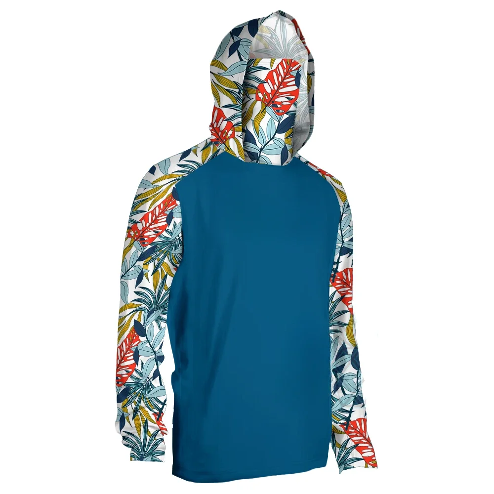 Рубашка для рыбалки мужская маска с длинным рукавом рубашки капюшоном Upf 50+