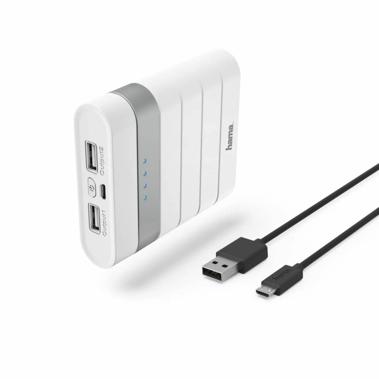 

NEW Hama Power Pack 10400mAh Powerbank Soft Touch Portable Battery Micro-Usb Cable