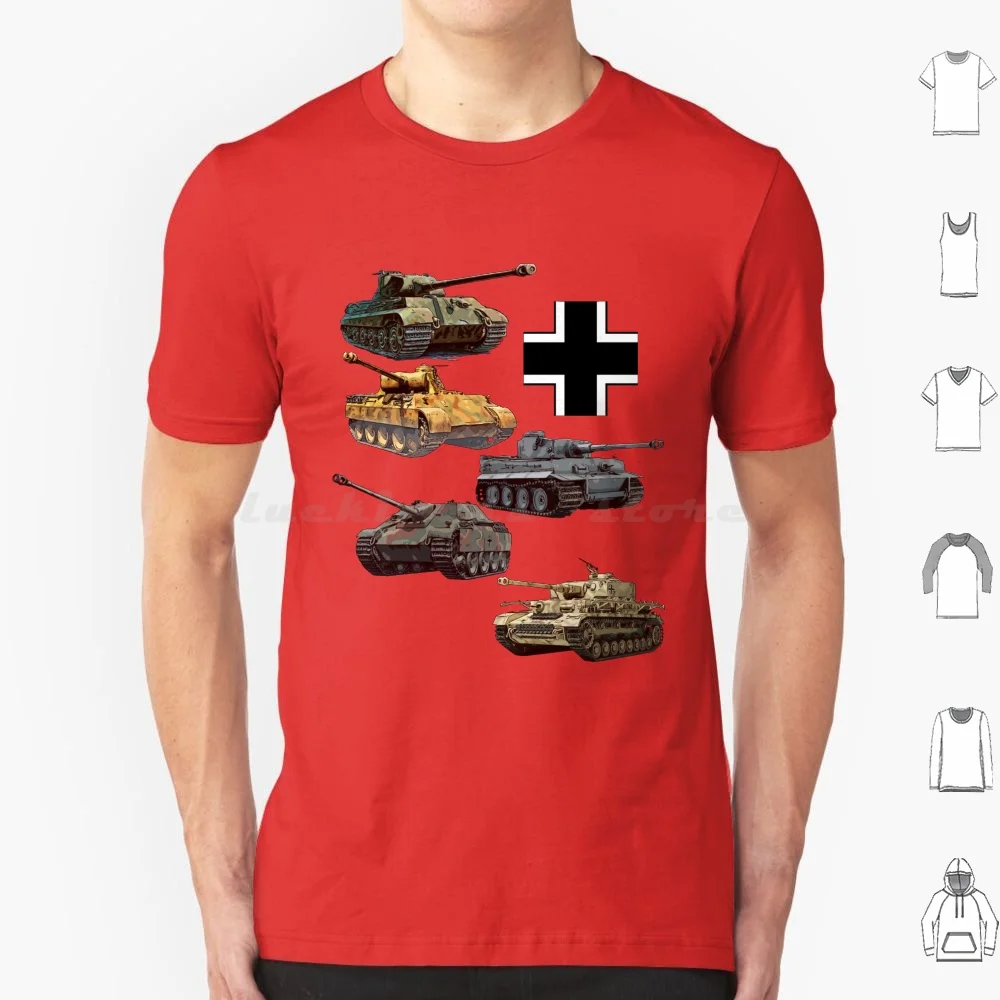

German Tanks Ww2 V Panther Jagdpanther Tiger 1 Tiger 2 T Shirt 6Xl Cotton Cool Tee Ww2 German Panzer V Panther Panzer Iv