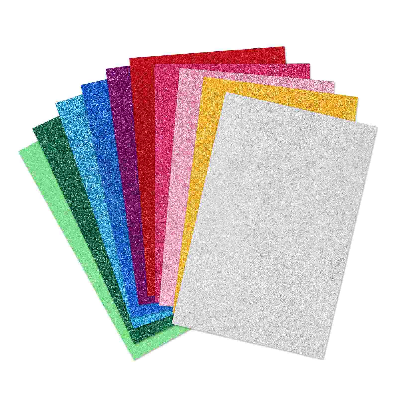 Sheets Paper Cardstock Craftcrafts Glittering Sheet Eva Handicraft Decor Colors Assorted Glitter Wrapping Party Birthday Box