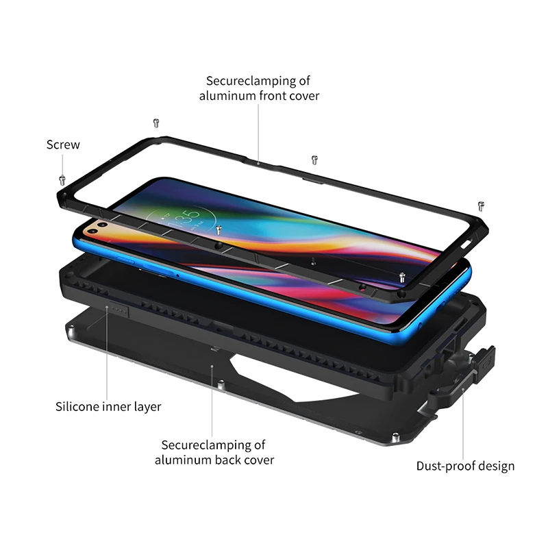 Heavy Duty Protection Armor Phone Case For Motorola Moto Edge X30 G100 Z4 Z3 G 5g Plus + Shockproof Cover Phone Accessories