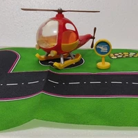 plastic toy model doll cartoon noddy helicopter airport runway aviation management baby play house christmas birthday gift 1set