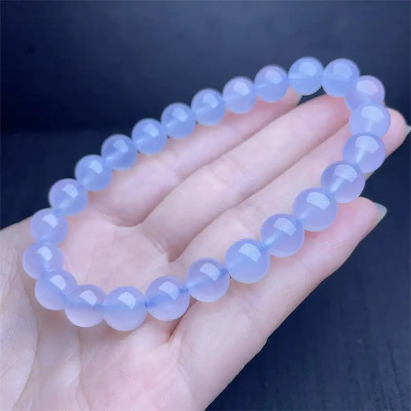 9 мм браслет из натурального голубого кружева и агата Стрейчевые бусины ручной