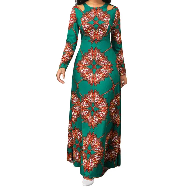 Женское облегающее платье с этническим принтом вечернее в африканском стиле