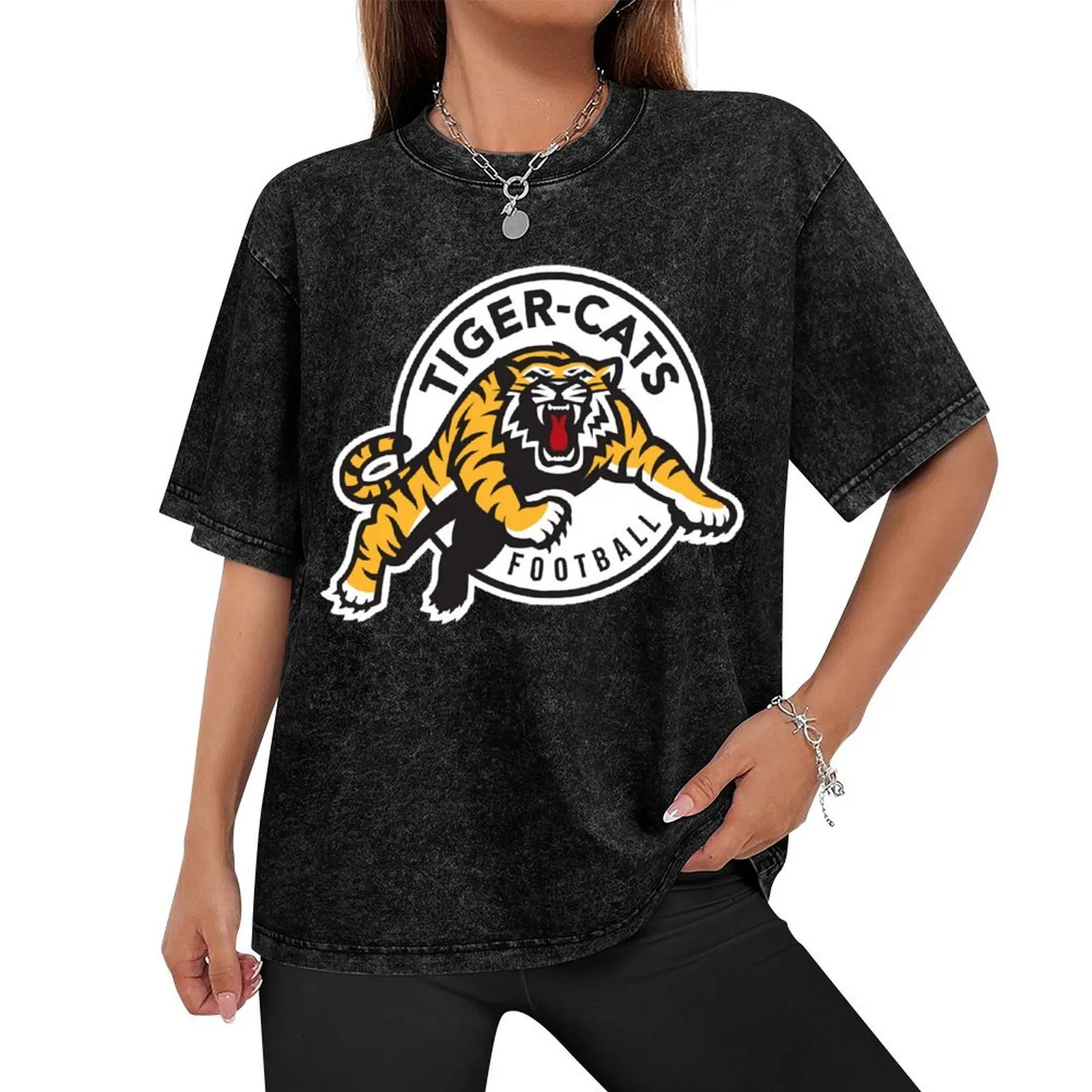 Футболка с логотипом Hamilton Tiger Cats Cfl летняя рубашка мужские футболки высокого