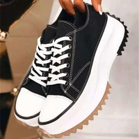 walking shoes popular lightweight breathable low top thick soled casual shoes for sports casual sneakers canvas shoes