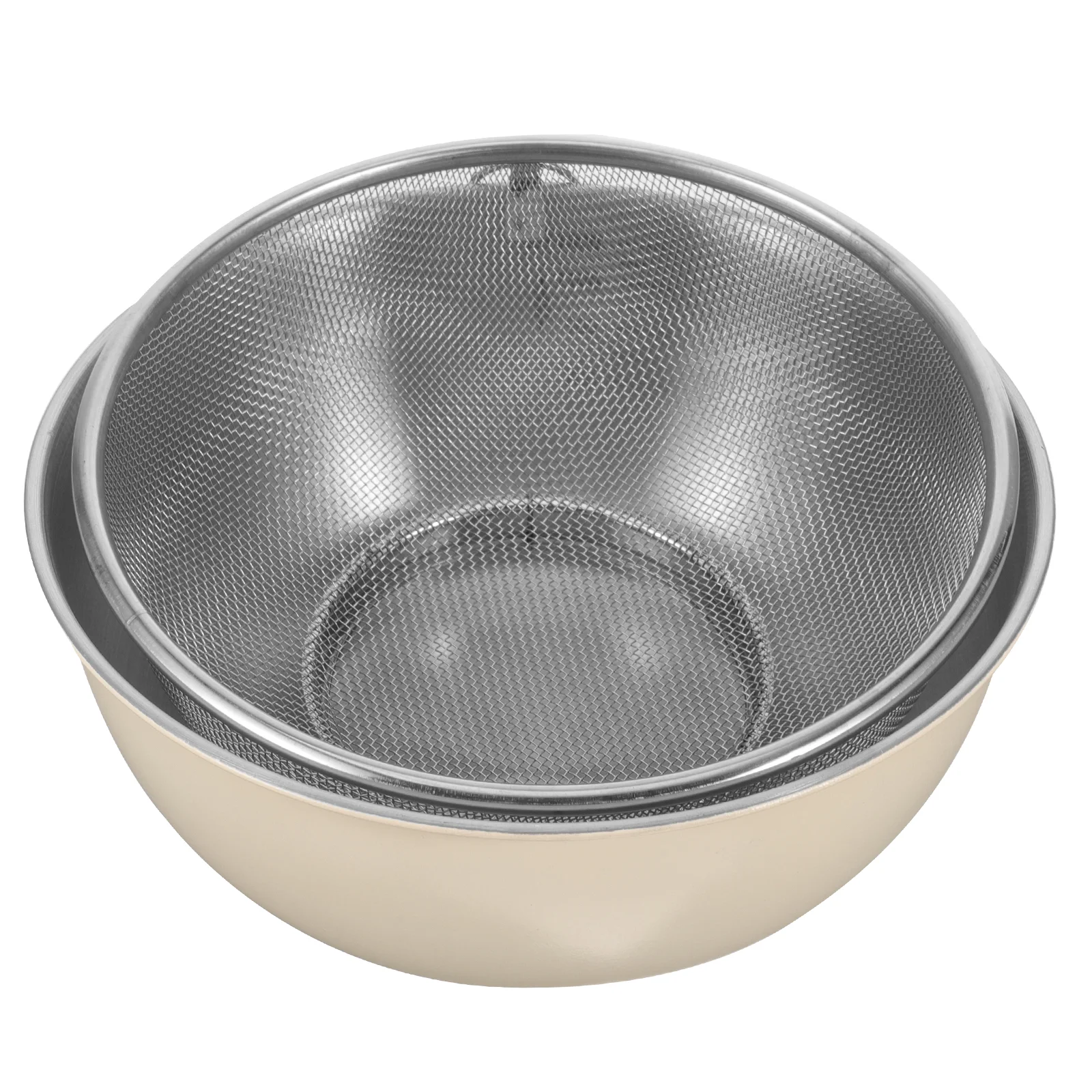 

1 Set Fine Mesh Strainer Basket Metal Washing Colander Vegetable Washing Pot