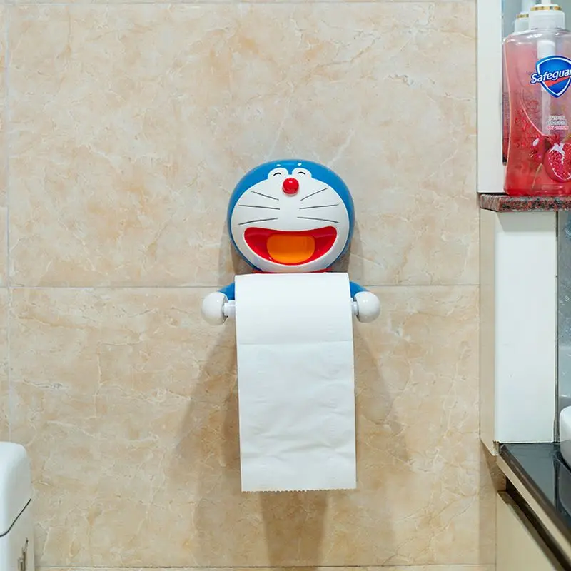Креативная керамическая бумажная коробка для ванной комнаты с рисунком Doraemon