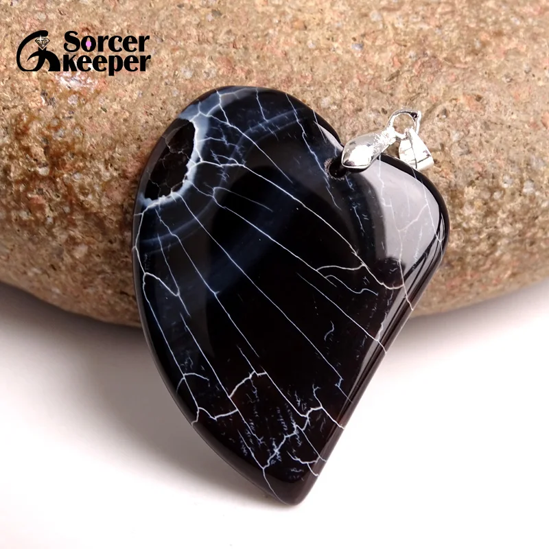 Модный кулон в форме сердца для женщин и мужчин подвеска из натурального